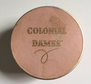 Vtg Colonial Dames Loose Powder Box Hollywood California Radiant Dusk Rare