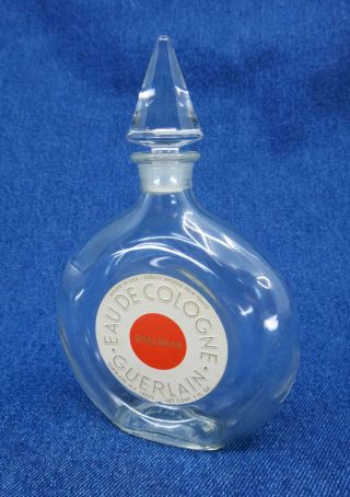 Vintage Shalimar Eau De Cologne Guerlain France 3 Oz Bottle Only (no Perfume)