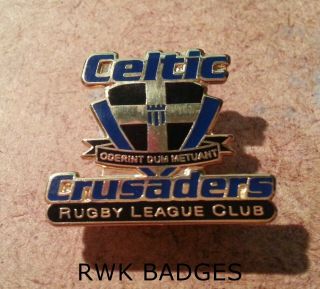 Celtic Crusaders Rlfc Vintage Supporters Enamel Badge
