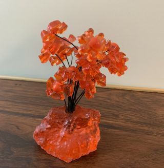 Rare Colorflo Flower Sculpture Vtg Retro Mcm Space Age Resin Acrylic Lucite