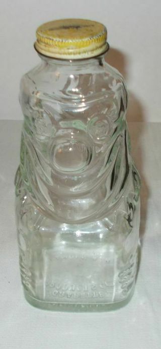 Vintage Grapette Soda 5 Clown Glass Bank Bottle