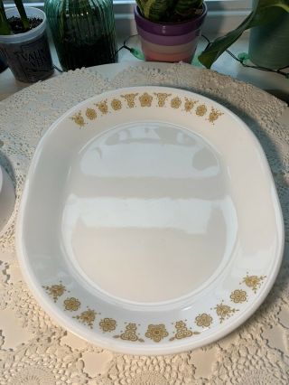 Vintage Corelle Butterfly Gold Oval Serving Platter