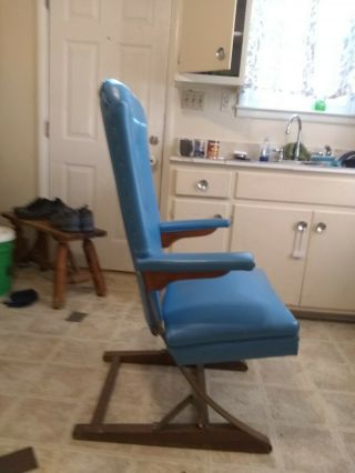 (Rok - A - Chair) vintage blue McKay spring rocking chair 2