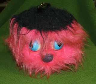 Vintage 45 Rpm Record Disk Go Case Pink Furry Monster Must L@@k