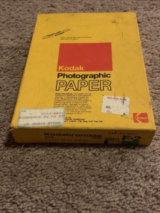 Kodak Kodabromide F - 2 Single Weight Photographic Paper 100 Sheets 5x7