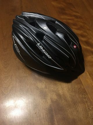 Limar 535 Light Black Carbon Fiber Print Bicycle Helmet Size Lrg.  57 - 61cm