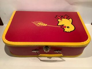 Rare Vintage Chick Chicken Red\Yellow LUGGAGE SUITCASE Case luggage 14x9x4” 2