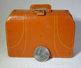 Vintage Miniature Leather Canada Suitcase Luggage First Aid Mid Century Modern