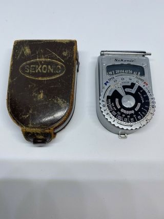 Seiko Sekonic Model L6 Lvi Light Meter W/ Leather Case - Vintage