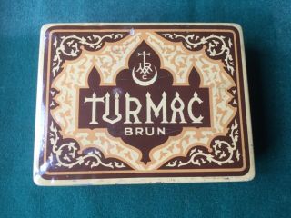 Vintage Turmac Brun Cigarette Tobacco Tin
