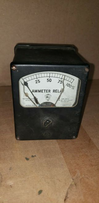 Vintage Western Electric D.  C.  Ammeter Relay 0 - 100a