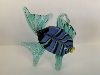 Gorgeous Vintage Large Glass Fish Ornament Glass Animal Collectable Figurine