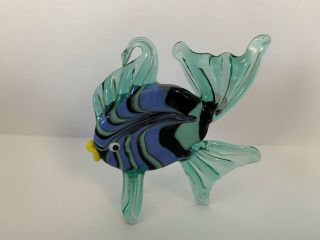Gorgeous Vintage Large Glass Fish Ornament Glass Animal Collectable Figurine 2