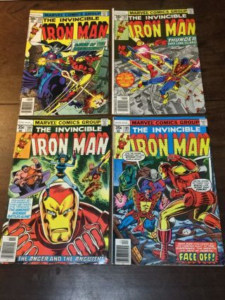 Vintage 1974 Marvel Comics The Invincible Iron Man No.  102,  103,  104,  105