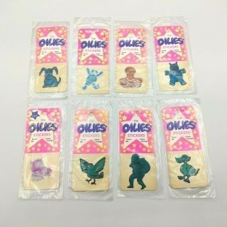 Set Of 8 Vintage 1980’s Liquid Crystal Oilies Stickers - And Rare