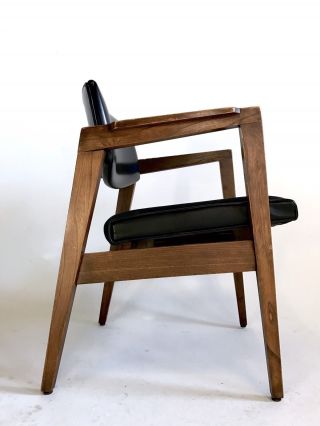Vintage Gunlocke Midcentury Danish Clam Chair Office Cantilever Atomic Dining