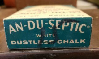 Vtg An - Du - Septic No.  1400 Binney - Smith White Dustless Chalk 11 1/2 pc USA 3