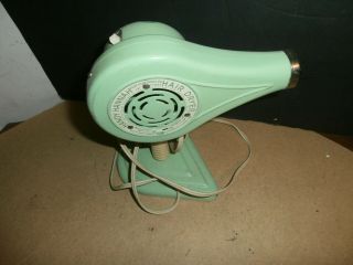 Vintage Handy Hannah Green Electric Hair Dryer W/ Metal Stand