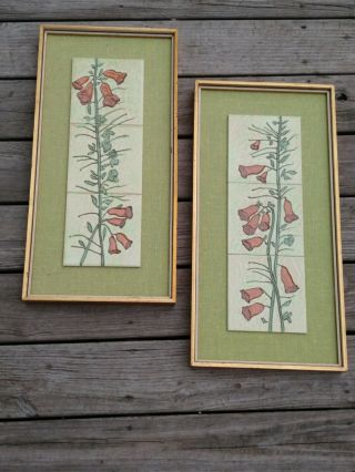 Two Harris Strong Tile Mid Century Modern Pictures Highly Collectible 12x24
