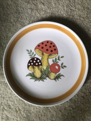 Sears Roebuck Merry Mushrooms Set Of 4 Dinner Plates Made In Japan 1977