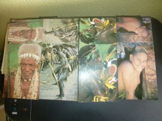 Eleven (11) X Solomon Islands Vintage Native People Postcards C1970/80s