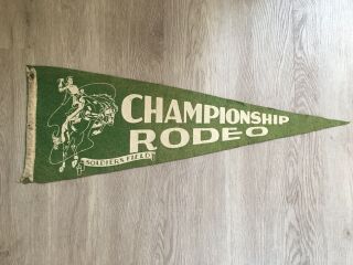 Rodeo Pennant Soldiers Field Vintage 1950 - 60’s Cowboy Rodeo