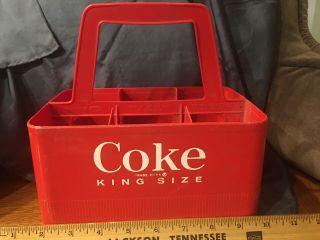 Vintage Coca - Cola King Size Bottle Carrier Dupont Plastics Caddie