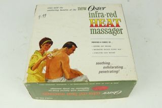 Vintage Oster Infra - Red Heat Massager W/ Box And Paperwork Model 214 - 01