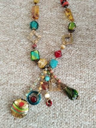 GORGEOUS Treska Vintage Hippie Boho Kitch Necklace Beads 2