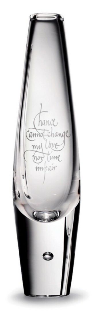 Vintage Mid - Century Signed Stueben Glass Tear Drop Bud Vase