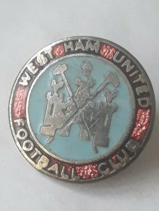 Round West Ham United Football Club Vintage Enamel Pin/badge