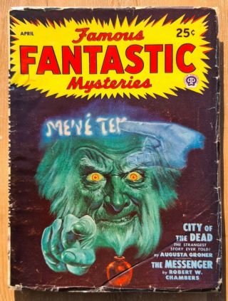 Famous Fantastic Mysteries (1948) April,  Vol 9 No.  4,  Vintage Pulp Scifi - Us Ed