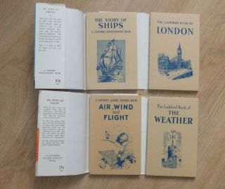 Vintage Ladybird Books - The Weather/air,  Wind & Flight/the Story Of Ships/london