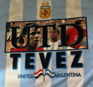 Manchester United Argentina Carlos Tevez Vintage 2000s Unworn Shirt Large