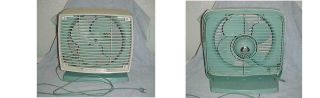 Retro Vintage Ge General Electric Box Fan 2 Speed F12a2 Tilt Great Mcm