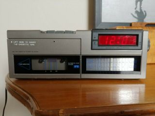 Vintage Sears Am Fm Electronic Alarm Clock Radio W/cassette Sr 3000 Series