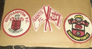 3 Vintage Southampton Football Club Sew On Patches