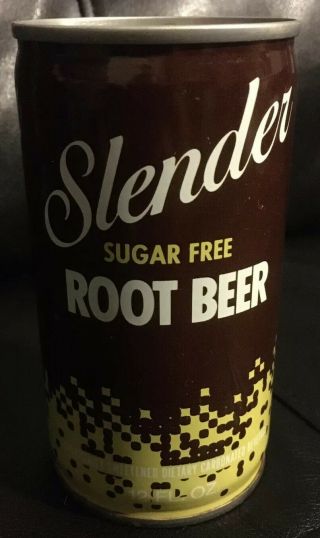 Vintage Slender Sugar Root Beer Pop Soda Can 12oz
