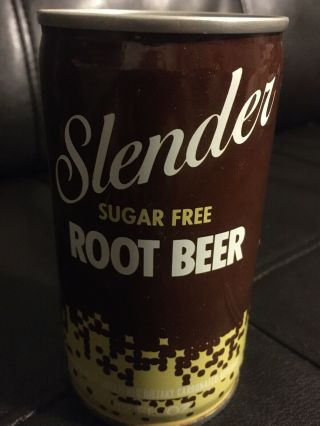 Vintage Slender Sugar Root Beer Pop Soda Can 12oz 3