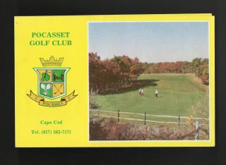 Vintage Scorecard Pocasset Golf Club,  Cape Cod,  Massachusetts