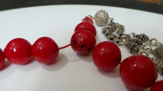Vintage cherry amber German Bakelite Rosary 83 gram 99 g.  with tassel 3