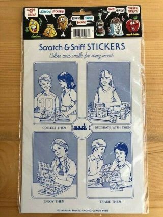 Vintage Celebrity 1984 Mark 1 SCRATCH & SNIFF sticker sheet - Ice Cream - 2