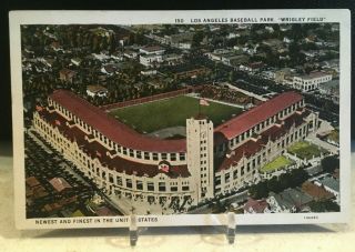 Vintage Postcard Los Angeles California Baseball Park Wrigley Field