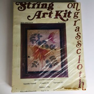 Vintage String Art Kit Butterflies Home Decor Boho 16 X 20 Butterfly