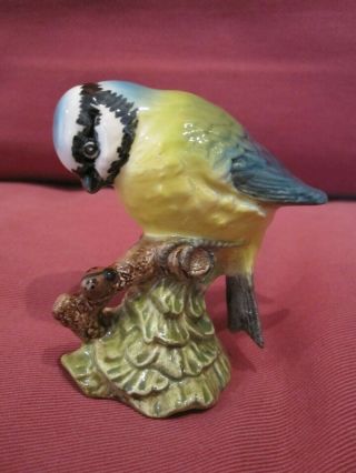 Highly Collectable Vintage Beswick Bird Figurine - Blue Tit No: 992