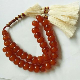98 G Faturan Amber Large Bakelite Islamic Rosary Prayer 33 Beads بكلايت فاتوران