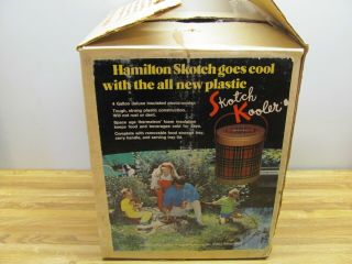 Vintage 1970s Hamilton The  Skotch Kooler Nos In Open Box Picnic Cooler