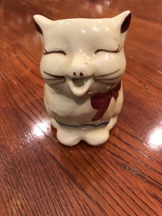 Vintage Shawnee Pottery Puss - N - Boots Cat Pitcher Creamer 1940 