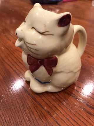 Vintage SHAWNEE Pottery Puss - n - Boots Cat Pitcher Creamer 1940 ' s 2