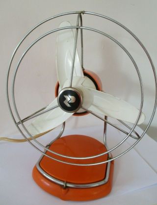 Small Retro Vintage 1960s Orange Pifco Desk Fan
